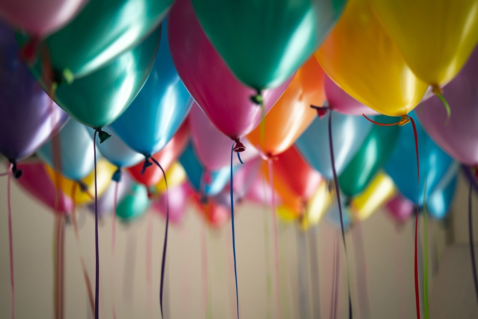 Colourful balloons for a celebration